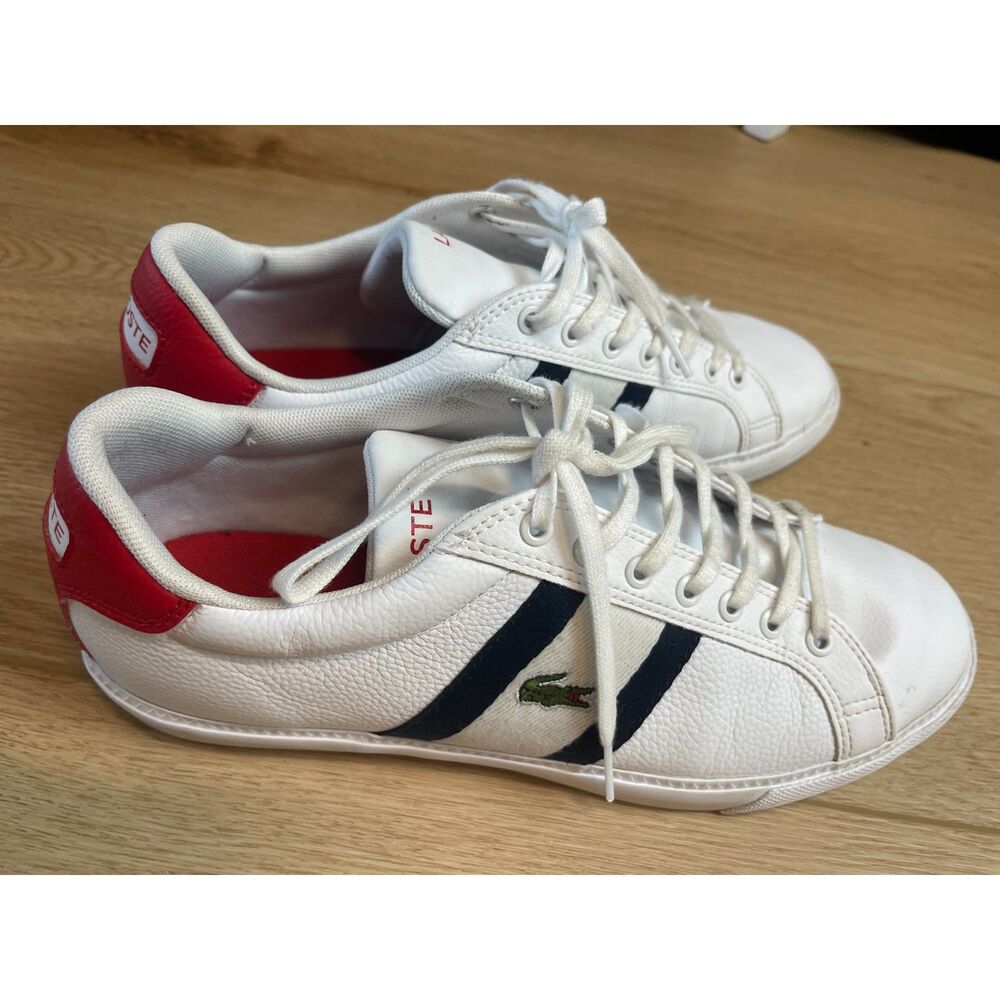 Lacoste Grad Vulc 120 P Sneakers – White Red – Men’s Size 9 (EU 42)